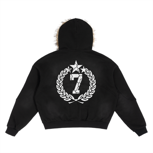 "7" Fur Zip up