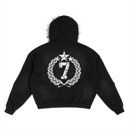 "7"  Fur Zip up